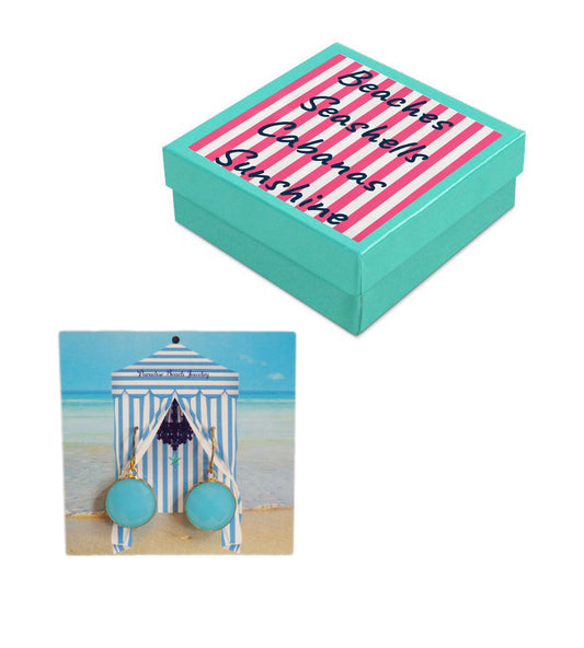 The Southbeach Sky Blue Chalcedony Earrings Gift Box Set