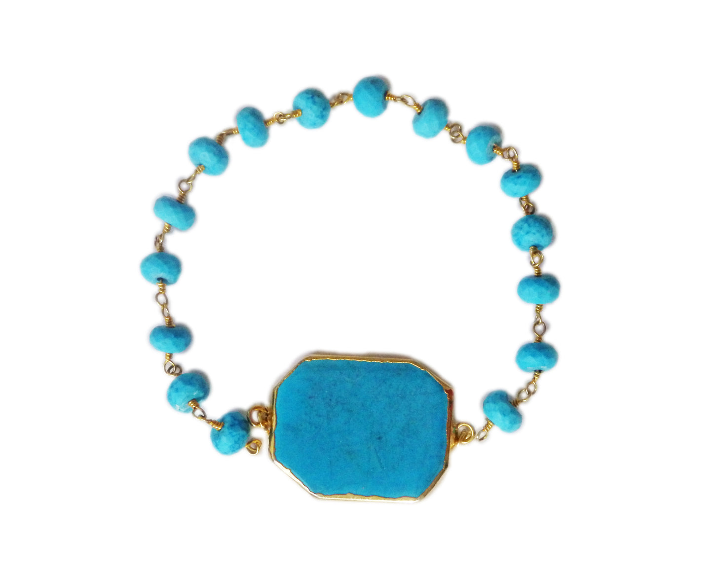 The Hamptons Turquoise Octagon Gemstone Bracelet