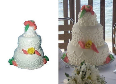 Your Own Custom Replica Mini Wedding Cake-Miniature Ornament/Statue Unique Gift-Made to Order