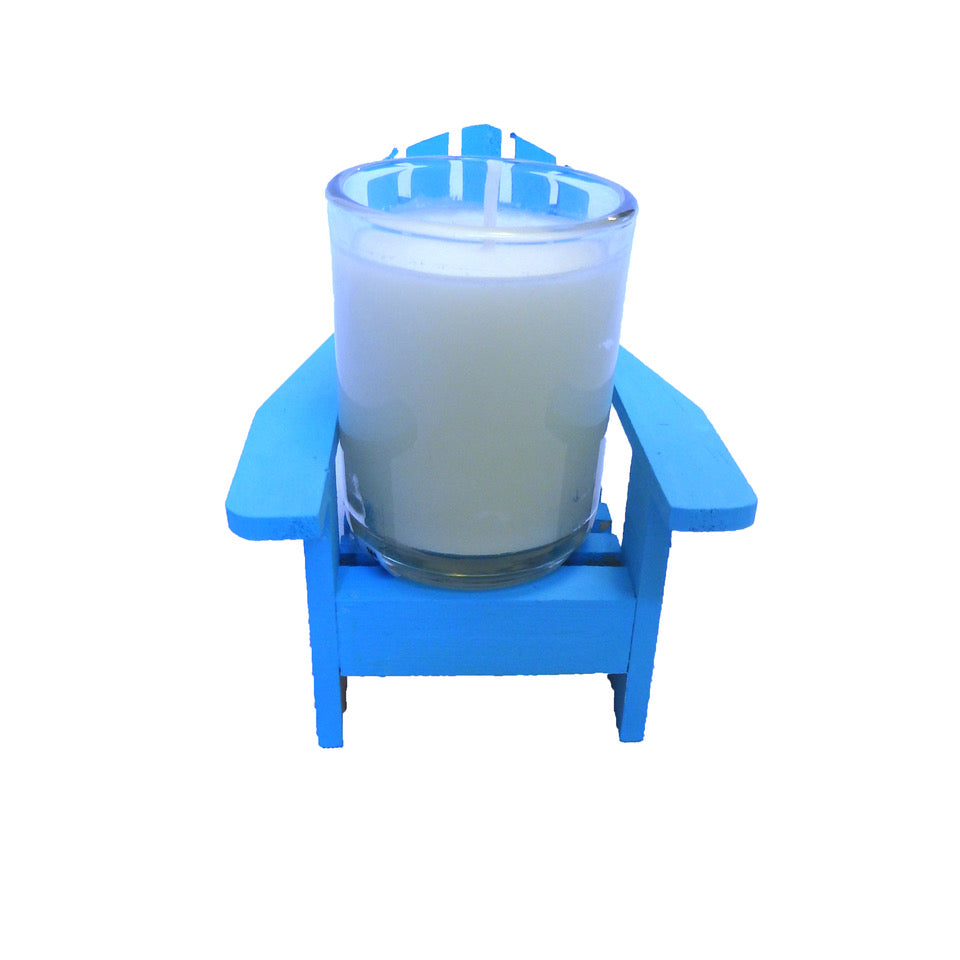 Cabana Mint Green Adirondack Chair Candle with Lid-Coconut Soy Wax,Vegan