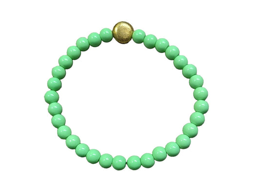 Yacht Party Seafoam & Gold Beaded Bracelet