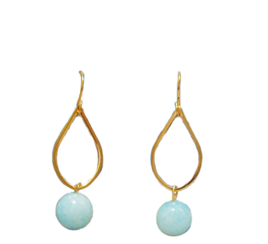 Palm Beach Drop Agate Gemstone Earrings-3 Colors