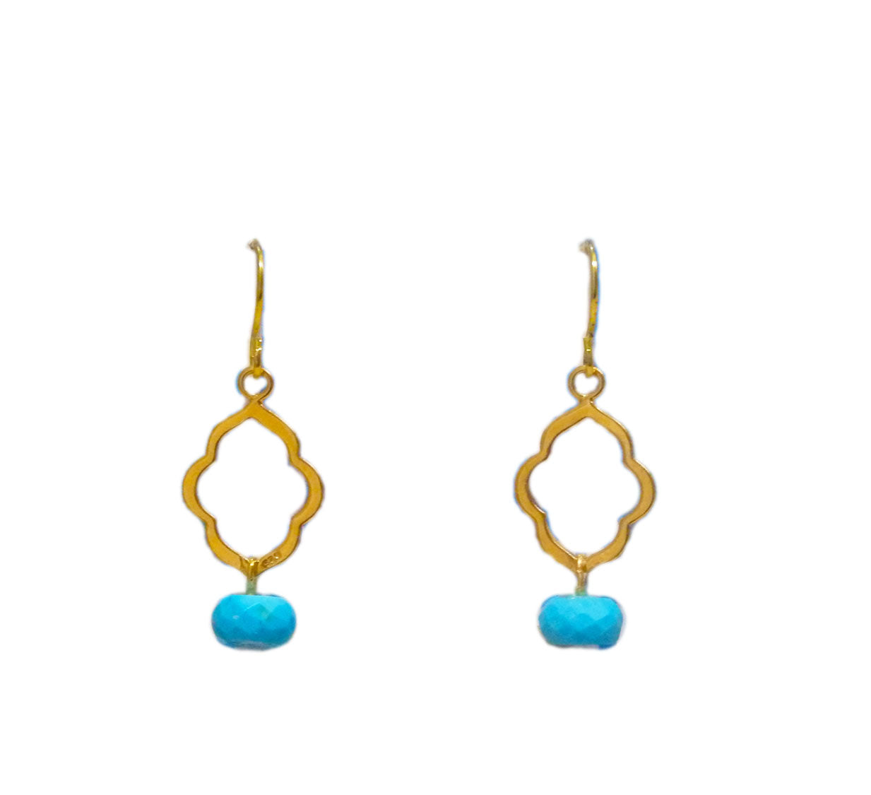 Cabana Scalloped Turquoise Earrings