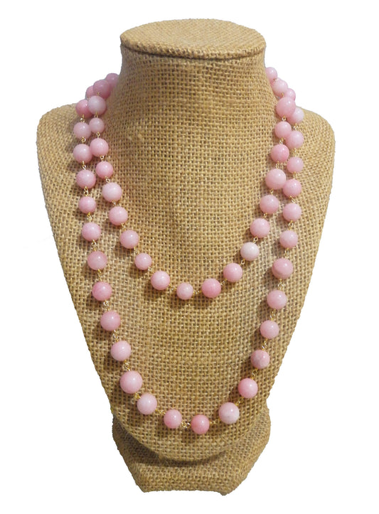 Palm Beach Agate Gemstone Beaded Necklace-3 Colors