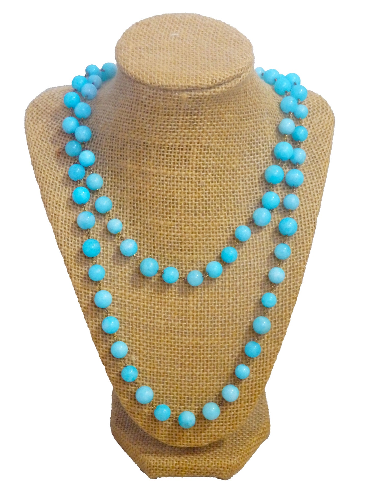 Palm Beach Agate Gemstone Beaded Necklace-3 Colors