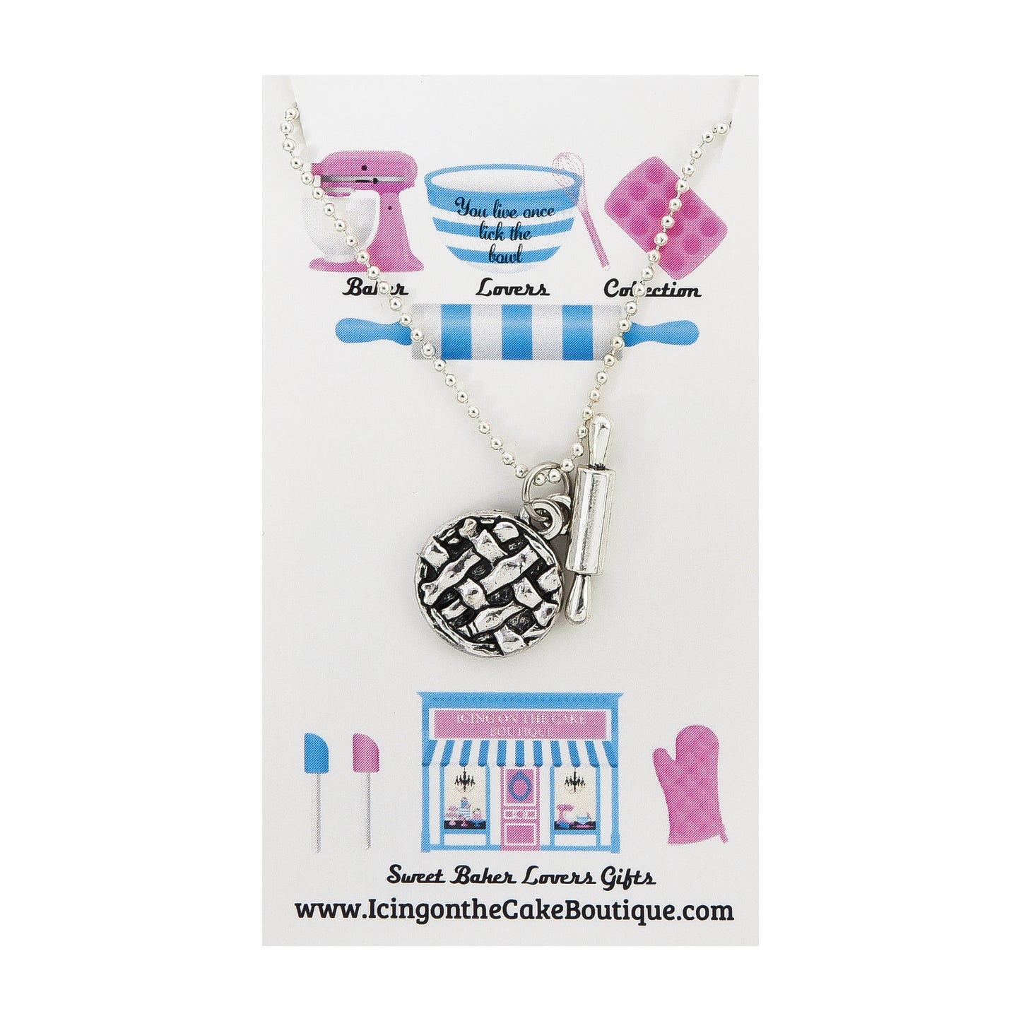 BAKER LOVERS NECKLACES-Pie and Rolling Pin