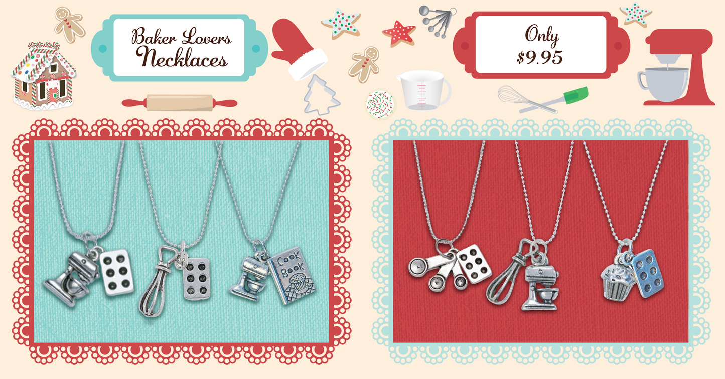 BAKER LOVERS NECKLACES-Mixer and Whisk