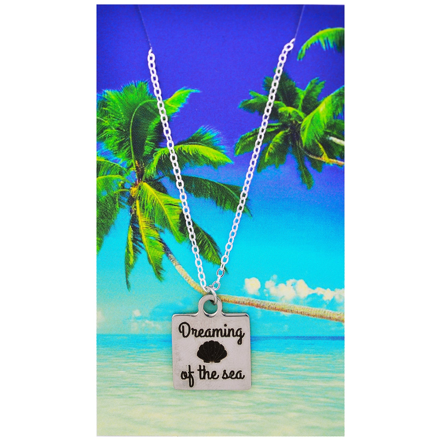 Dreaming of the Sea Beach Quote Necklace