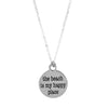 The Beach is My Happy Place Quote Necklace