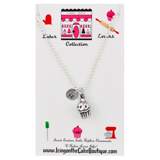 Monogram Cupcake BAKER LOVERS NECKLACES