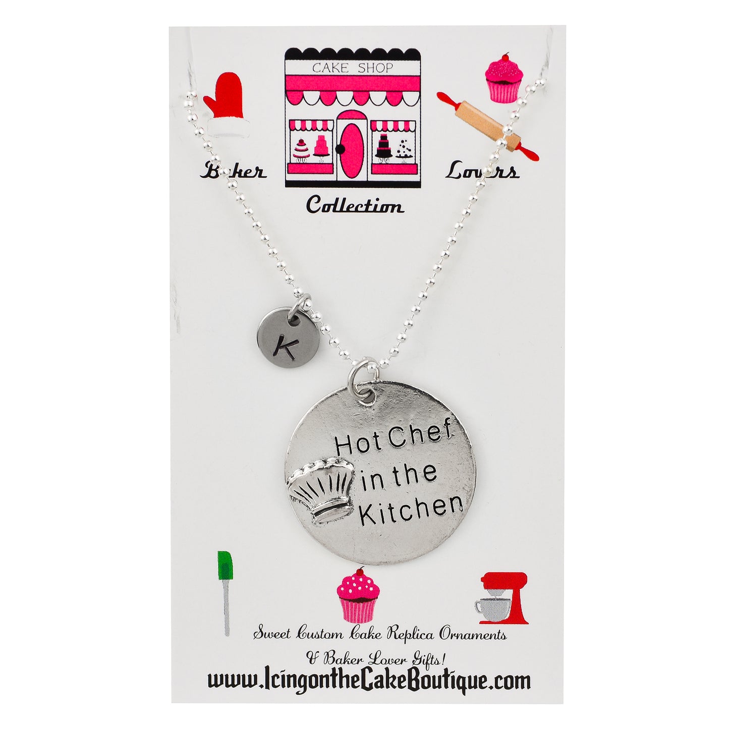 Monogram Hot Chef in the Kitchen BAKER LOVERS NECKLACES