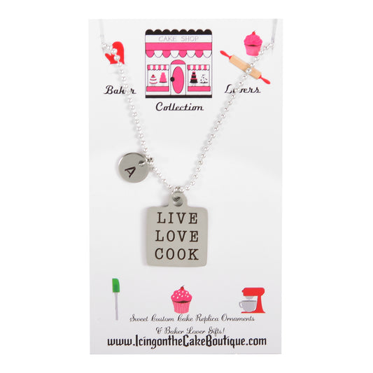 Monogram Live Love Cook BAKER LOVERS NECKLACES