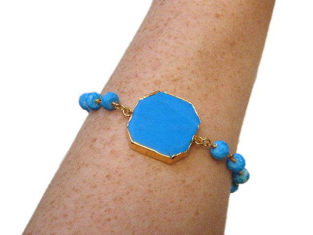 Luxury The Hamptons Turquoise Gemstone Bracelets Set of 3