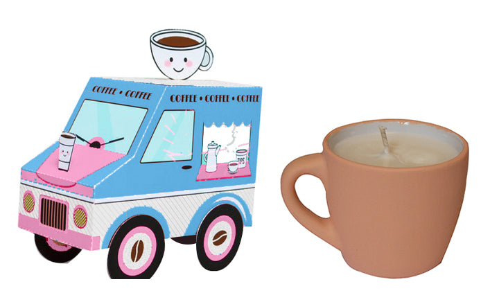 Coffee Lovers Mini Coffee Cup Candle-Comes with a FREE Coffee Cup Charm