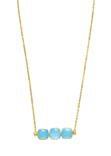 Sea Blue Chalcedony Necklace