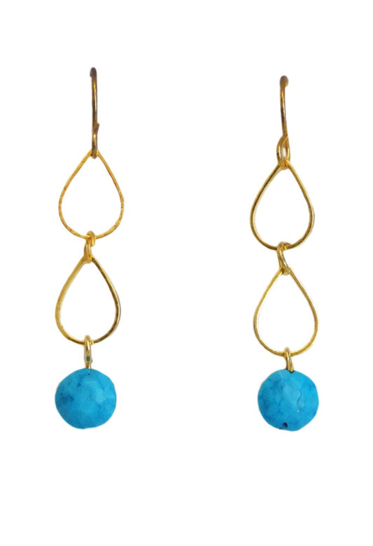 Cabana Turquoise Teardrop Earrings