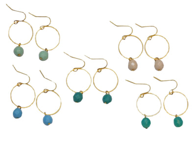 Seaside Circle Gold Earrings