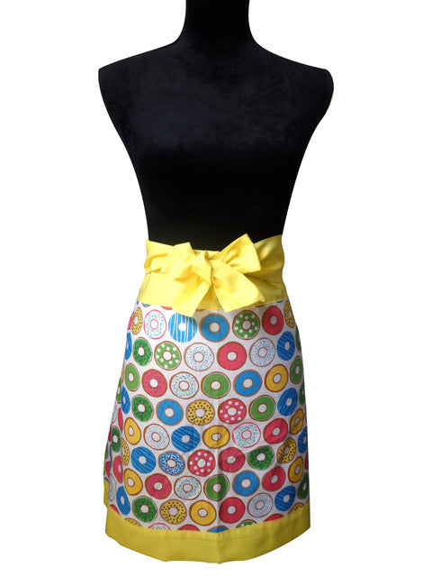 Happy Donuts Miss Hotcakes Half Apron