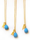 Turquoise Teardrop Monogram Necklace