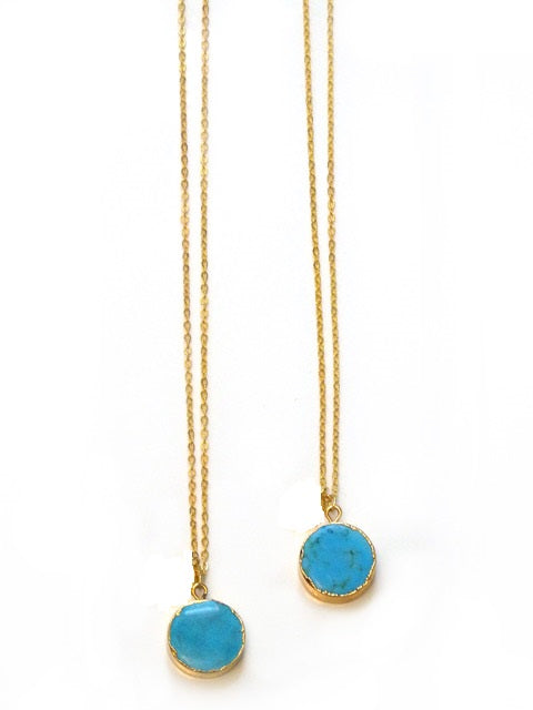 Luxury Circle Turquoise Gemstone Necklace