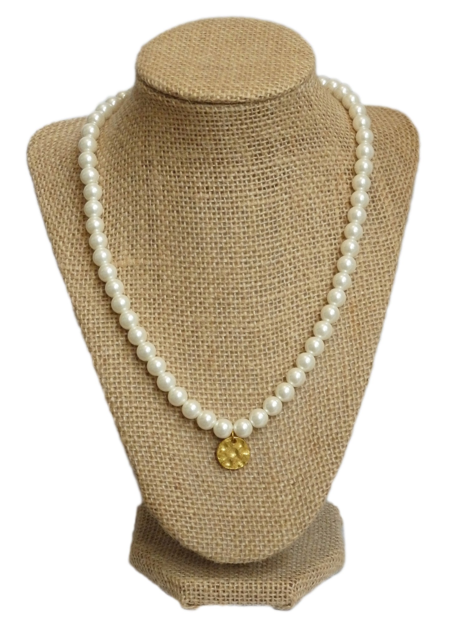 Pearl Gold Circle Necklace