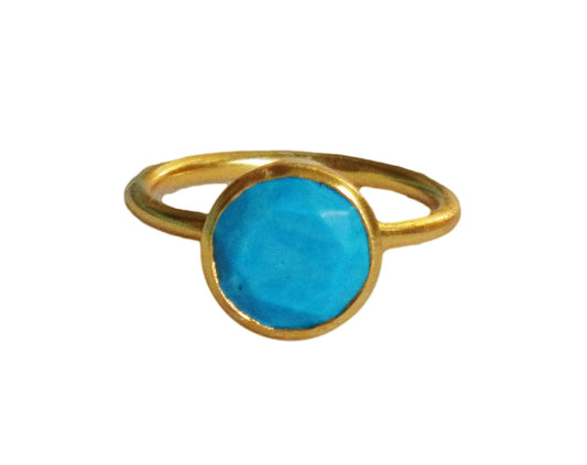 The Hamptons Turquoise Circle Cocktail Ring