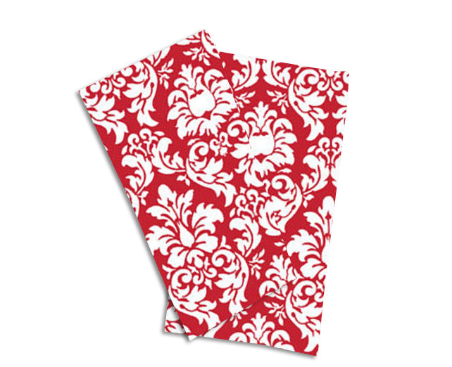 Baker Lovers Dream Tea Towels Set of 2-Red Damansk